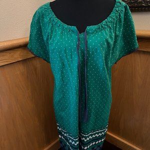 Allihop Polka Dot Green Dress (Large)